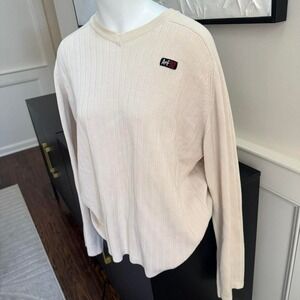 🤍 Vintage Abercrombie & Fitch A/F 92 Ribbed Knit Sweater — Cream‎ XL